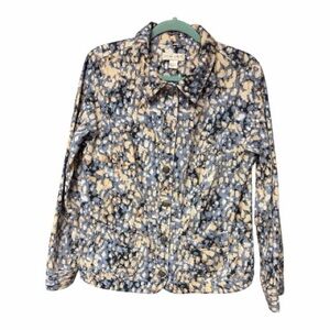 Christopher & Banks Spotted Patterned Button-Up Jacket Size L
